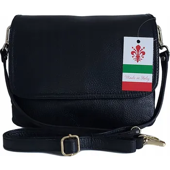 Kabelka Vera Pelle kabelka kožená kabelka přes rameno z pravé kůže černá