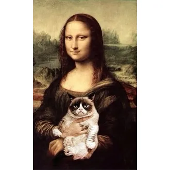 Obraz PUZZLE Personalizované mona lisa obraz kočka Dárek 252 EL. A3