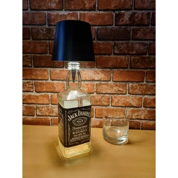 Lampička JACK DANIELS Lampa LED se 3 režimy, DOTYKOVÁ, ČERNÁ se STÍNIDLEM - dárek