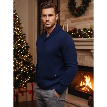 Pánský svetr Pánský rolák bez potisku Bolf Dstreet WX1875z Barva: Modrá, Velikost: L