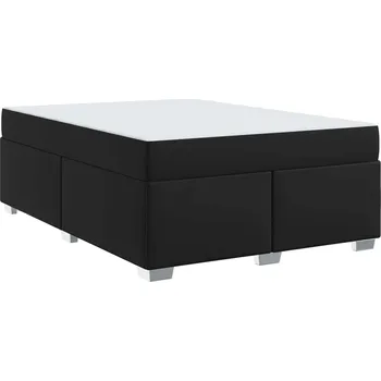 Postel vidaXL Rám postele s matrací Černá 160 x 200 cm textil [3399242]
