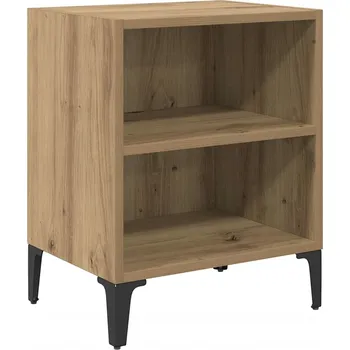 Noční stolek Dřevěný noční stolek dub artisan 40 x 30 x 50 cm se 2 policemi