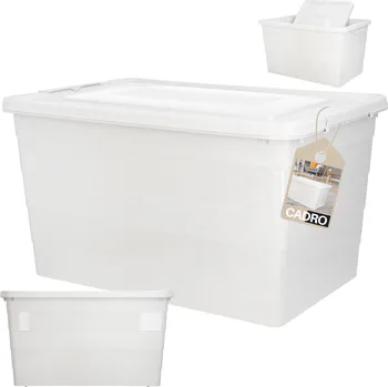 Úložný box Plastový box s víkem velký uzamykatelný na kolečkách 55l na hračky oblečení