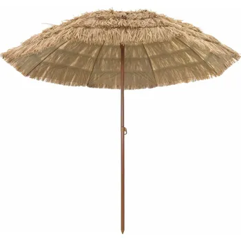 Slunečník vidaXL Plážový slunečník Přírodní 255 x 255 x 255 cm Polyester a ocel [42006678]
