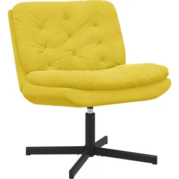 vidaXL Otočné relaxační křeslo Žlutá 63 x 75 x 76 cm samet [42007366]