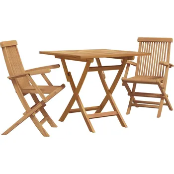 Zahradní sestava Zahradní jídelní souprava 3 pcs Hnědá Masivní akátové dřevo