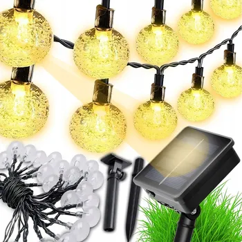 Venkovní osvětlení SOLÁRNÍ ZAHRADNÍ GIRLANDA 10 METRŮ SVĚTELNÁ SOLÁRNÍ SVĚTLA 100 LED