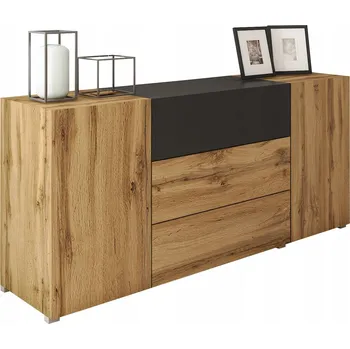 Komoda Komoda Bratex 150 x 40 x 68 cm černá, dub wotan