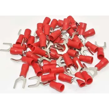 Síťový kabel Vidlička kabelová 6,5mm červená (SVS 1,25-6), balení 100ks