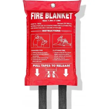 Dětská deka Ohnivzdorná hasicí deka ze skelných vláken 100 × 100 cm bezpečná