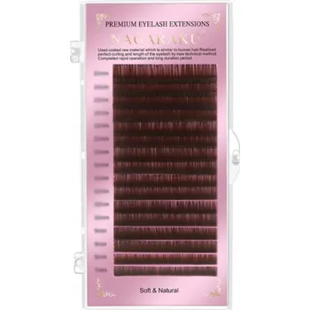 Umělé řasy Řasy Nagaraku hnědé Mix D, 0.1, 7-15 mm