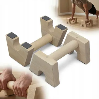 PARALETKY dřevěné podpěry úchyty na kliky kalistenika cvičení trénink