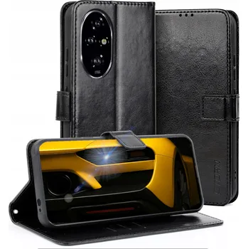 Pouzdro na mobilní telefon Flipové pouzdro Nanga pro Honor 200 Pro, černé