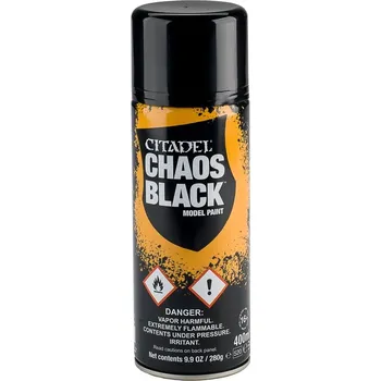 Barva ve spreji Citadel Chaos Black Spray černý matný základ 400 ml