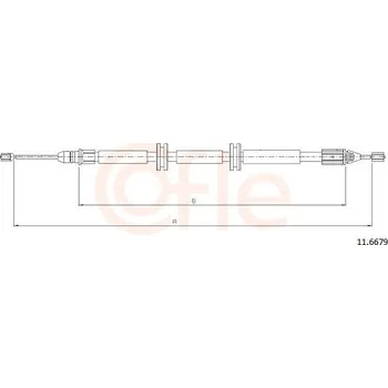 Lanko parkovací brzdy Lanovod parkovací brzdy COFLE 92.11.6679