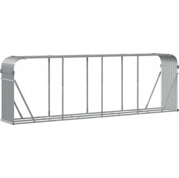 Stojan na palivové dřevo s háčky, ocel, 300x45x100 cm, já