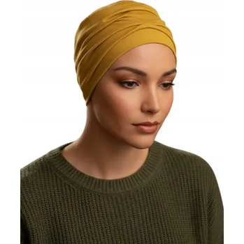 Dámské oblečení Eva Design turban žlutý, univerzální velikost