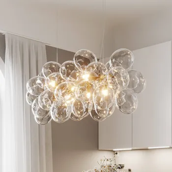 By Rydéns Gross Barové závěsné svítidlo, mosaz/čirá, 80 cm, sklo čirá, mosazná 8 x 4 W LED - Doprava zdarma