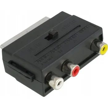 Audio kabel Adaptér SCART (EURO) - 3 x RCA Cinch AV Stereo Obousměrný