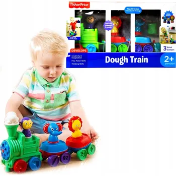 Hračka pro nejmenší FISHER PRICE SADA VLÁČEK MODELÍNA ZVÍŘÁTKA