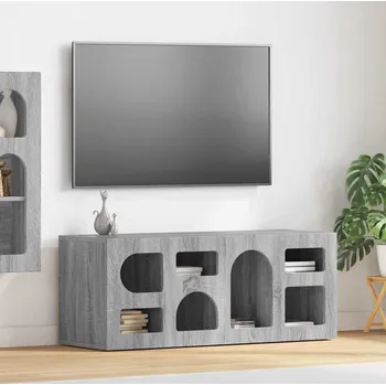 Televizní stolek vidaXL Televizní skříň Šedá Sonoma 100 x 35 x 40 cm kompozitní dřevo [891270]