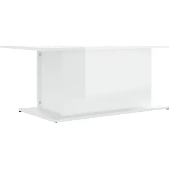 Konferenční stolek Konferenční stolek bílý s vysokým leskem 102 x 55,5 x 40 cm
