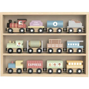 Vláček a vláčkodráha DŘEVĚNÉ VLAKÁTKY MAGNET VLÁČEK CHUCKYHO TOOKY TOY ŽELEZNICE