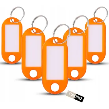 Přívěsky na klíče identifikační přívěsek přívěsky 5x2 cm oranžové 5x