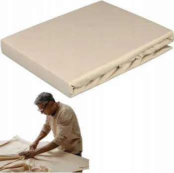Prostěradlo Prostěradlo 200x220+30cm BÉŽOVÉ s gumou 100% Bavlněné Jersey Velmi Silné
