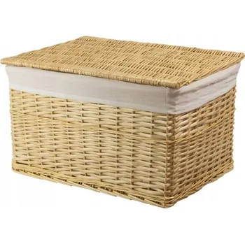Obraz Univerzální koš Koszoplotka proutěný béžový 56 l s víkem