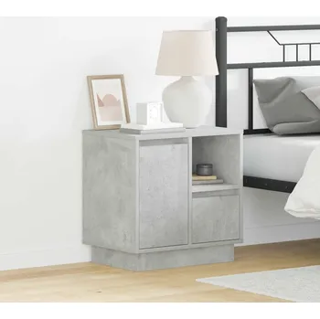 Noční stolek vidaXL Noční skříňka Betonově šedá 50 x 34,5 x 50 cm. Kompozitní dřevo [869584]