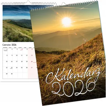 Kalendář Nástěnný kalendář 2026 - Bieszczady, hory, turistické stezky - formát A4