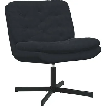 vidaXL Otočné relaxační křeslo Černá 63 x 75 x 76 cm samet [42007365]