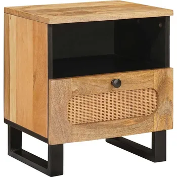 Ložnice Noční skříňka Přírodní 40 x 33 x 46 cm Masivní mangové dřevo