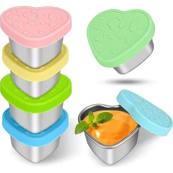 Nádobka na dresink do salátu 6 kusů 62 ml na koření z nerezové oceli