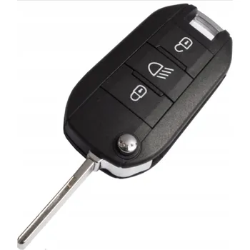 Autoklíč Náhradní obal klíče 3-tlačítkový, PEUGEOT, CITROEN (HU83) Frekvence 433 MHz + Transpondér