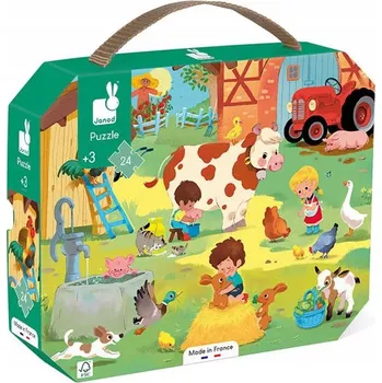 Puzzle JANOD PUZZLE DEN NA FARMĚ 24 dílků