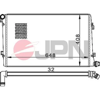 Motor automobilu Chladič, chlazení motoru JPN 60C9063-JPN
