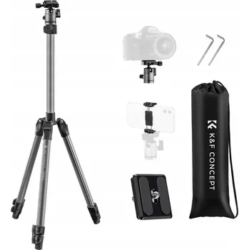 Stativ ULTRALEHKÝ STATIV K&F ALU/MAG 168CM F263A4 TRIPOD + držák na telefon