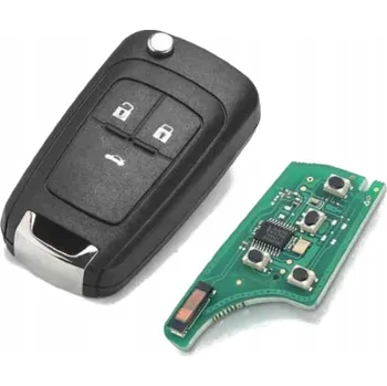 Autoklíč Náhradní obal klíče 3-tlačítkový, OPEL, Frekvence 433 MHz + Transpondér
