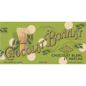Čokoláda Bílá čokoláda Bonnat Ivoire blanc a Matcha, 100g