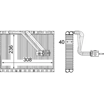 Výparník klimatizace Výparník, klimatizace MAHLE AE 127 000P