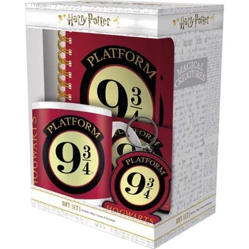 Harry Potter Dárkový set premium - 9 a 3/4 (hrnek + blok + klíčenka)