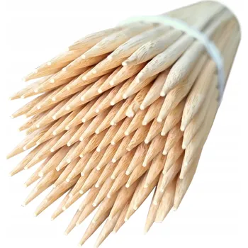 Obraz Špejle na špízy, spirálové brambory 40cm zaostřené 100 Ks kulaté bambusové