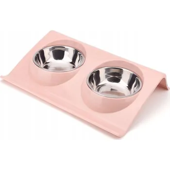 Miska pro psa Dvojité misky pro domácí mazlíčky z nerezové ocel , pro psy, vodní psy 86