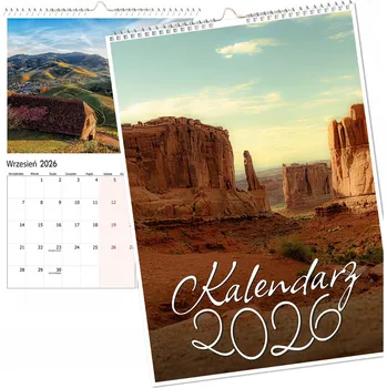 Kalendář NÁSTĚNNÝ KALENDÁŘ 2026 VÍCEÚČELOVÝ NOTES KRAJINY KRÁSNÉ VÝHLEDY A3