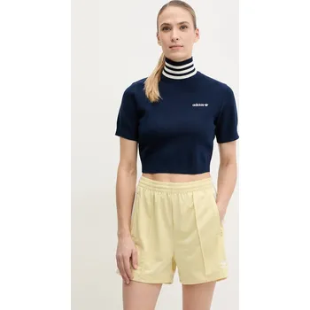 Tričko adidas Originals CROP TURTLENECK JC7680 námořnická modř 59X, vel. XXS