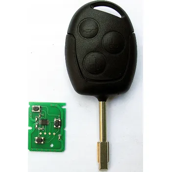 Autoklíč Náhradní obal klíče 3-tlačítkový, FORD (FO21) + Transpondér (4D60, 4D63)
