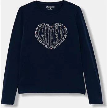 Tričko s dlouhým rukávem Guess tmavomodrá barva, J5YI38 K6YW4 J5YI38.K6YW4.9BYA 59X, vel. 147-157