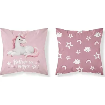 Povlak na dekorativní polštářek DETEXPOL Povlak na polštářek Jednorožec Believe Bavlna, 40/40 cm